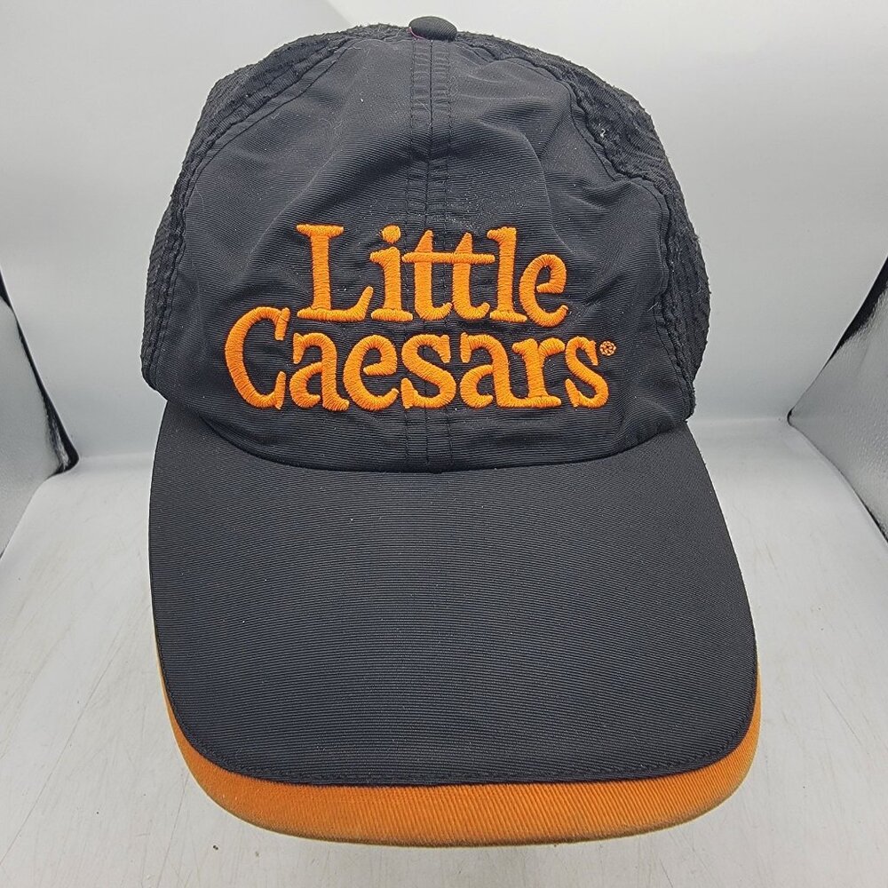 Little Caesars Black Orange Adjustable Baseball Cap Work Wear Pizza Casual